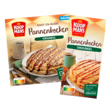 Koopmans pannenkoekenmix
of kant-en-klare pannenkoeken
origineel